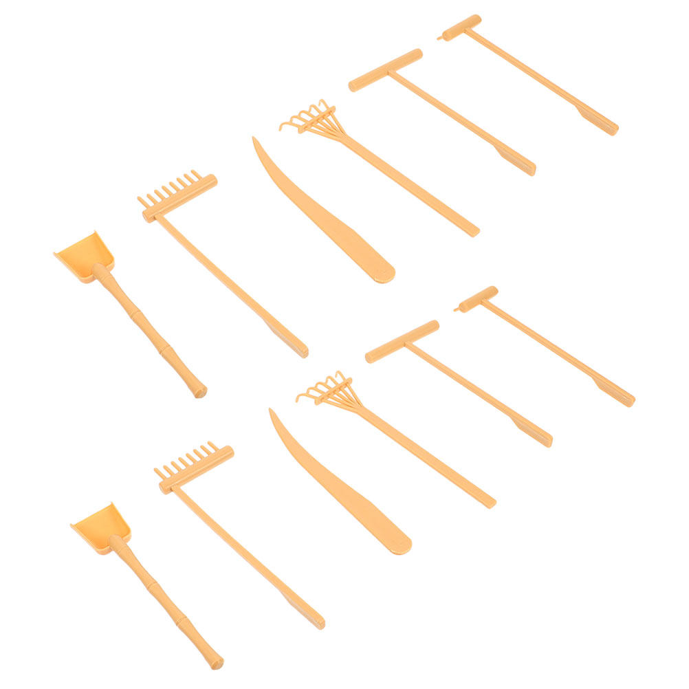 Gardening Tools Drawing - 2セットの砂テーブル用熊手セット、禅ガーデンツール、プラスチック製ミニ熊手、禅砂盆アクセサリー、デスク瞑想用波形描画ツール