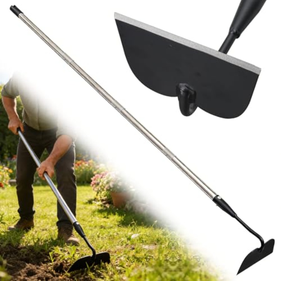 Gardening Tools Drawing - 除草用ガーデンホー、頑丈なドローホー、耕起、耕耘、溝掘り、畝立て、土壌のほぐし、耕うん用ガーデンツール、S