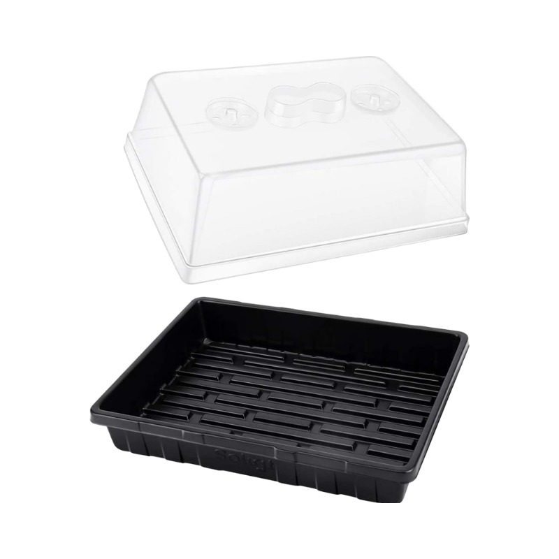 Propagation Tray Dome - 5インチのプラスチック製湿度ドーム、144セルの育苗トレイ用、発芽・繁殖用