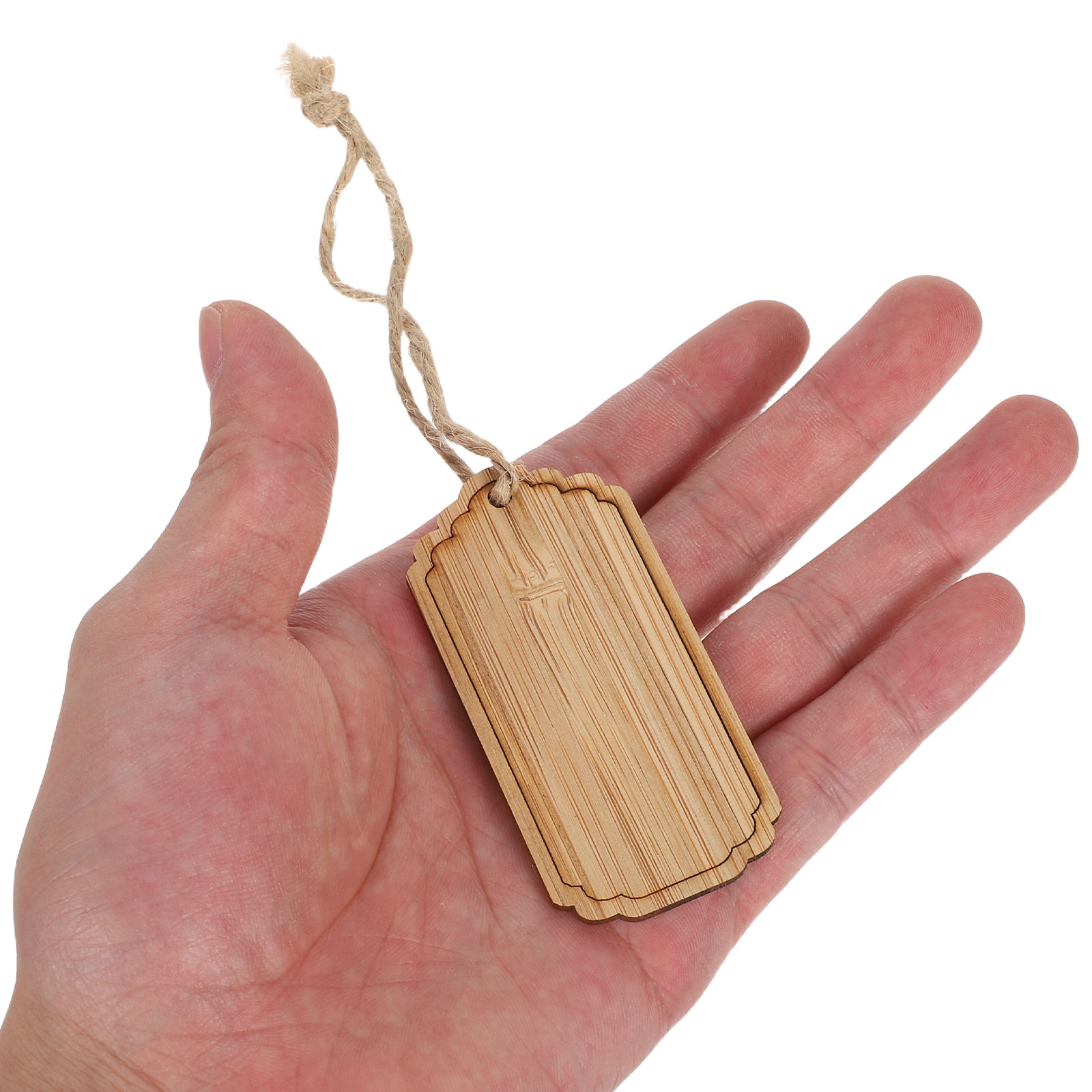 Plant Label Tags - 20個入り 竹製植物マーカー 吊り下げタグ 空白 再利用可能 装飾用ガーデンサイン