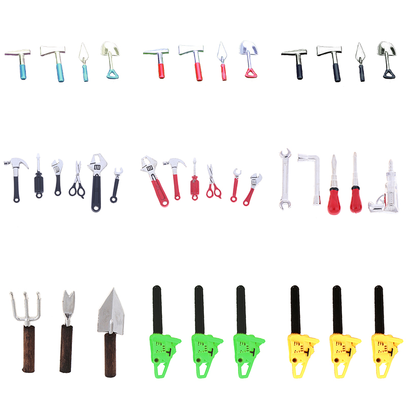 Gardening Tools Shop - 3/4/5/6本ドールハウスのミニチュア修理キットアクセサリーミニチュアハンマーレンチガーデンツールドールハウスの家具の装飾