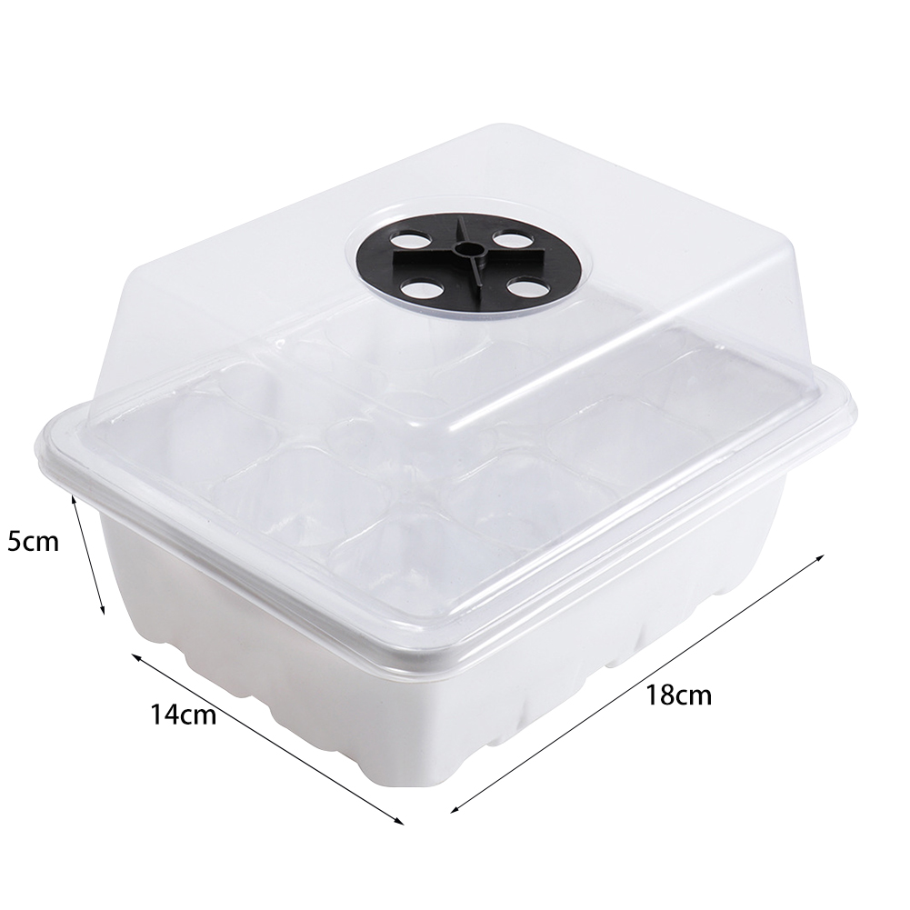Propagation Tray Dome - 12穴種子スタータートレイ、湿度ドーム付き植物発芽スタータートレイ、植物育成用多肉植物繁殖トレイ