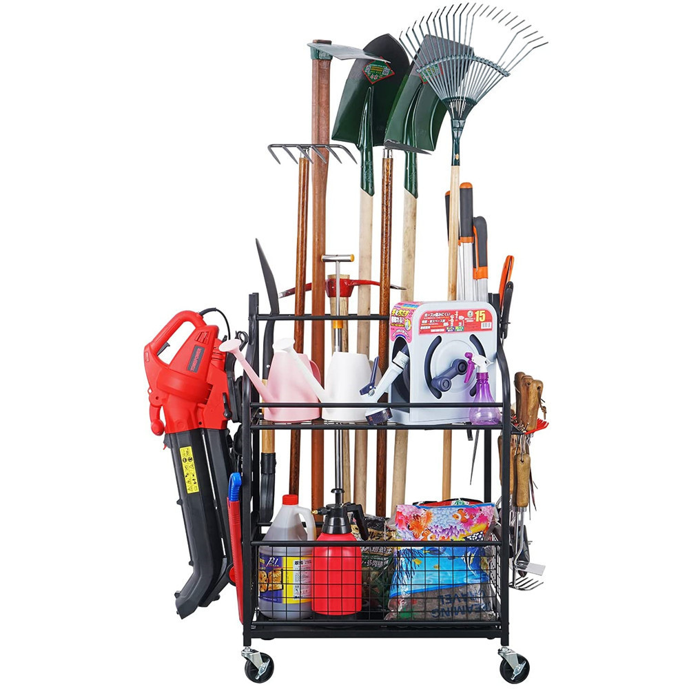Gardening Tools Organizer - ガーデンツールオーガナイザー、庭用具整理、ガレージツールホルダー、物置屋外用