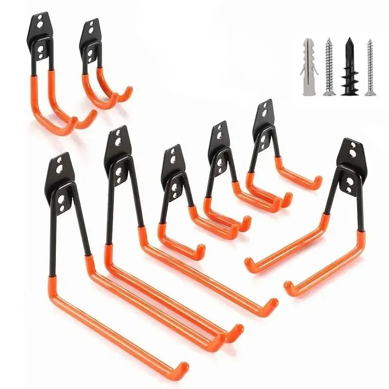 頑丈な金属製フック ガレージオーガナイザー 壁掛け自転車ハン - Gardening Tools Organizer のレビューと価格