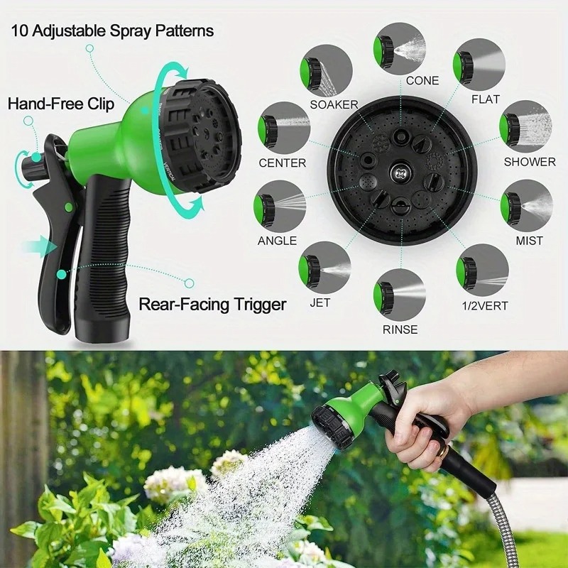 8モード高圧ガーデンウォーターガンホースノズル洗車場水噴霧器 - Gardening Tools Youtube のレビューと価格