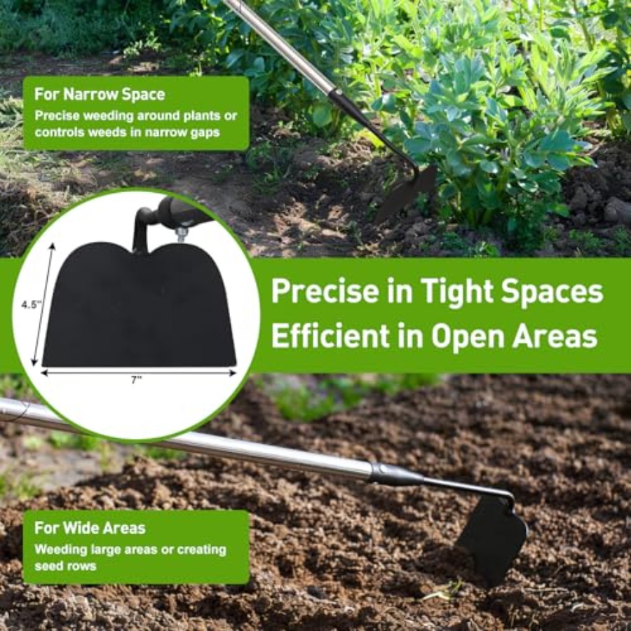 除草用ガーデンホー、頑丈なドローホー、耕起、耕耘、溝掘り、畝 - Gardening Tools Drawing のレビューと価格