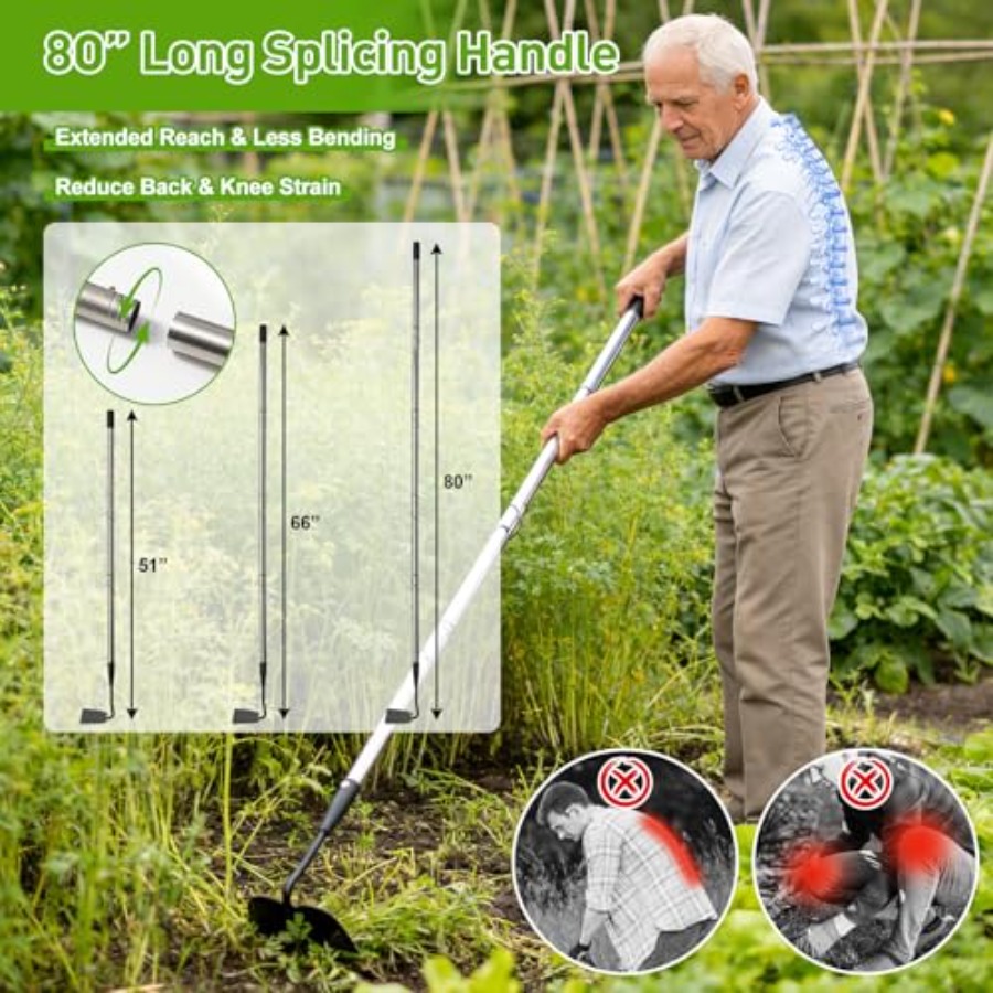 除草用ガーデンホー、頑丈なドローホー、耕起、耕耘、溝掘り、畝 - Gardening Tools Drawing のレビューと価格
