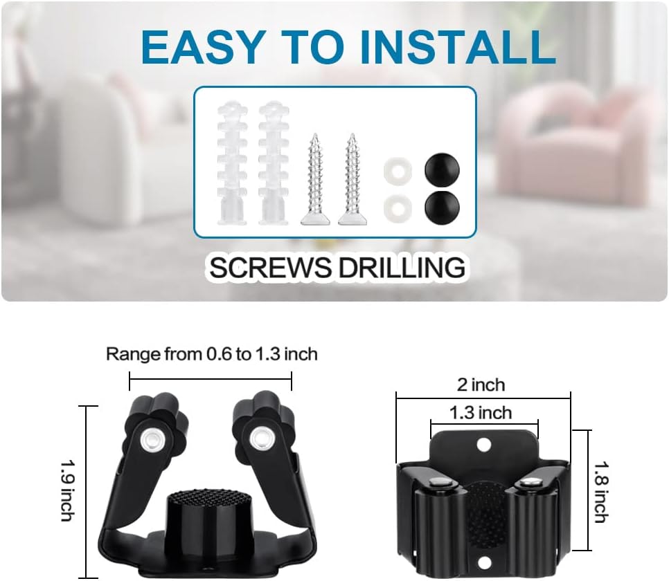 ステンレス製モップホルダー ブラシほうきハンガー 固定ラック - Gardening Tools Screwfix のレビューと価格