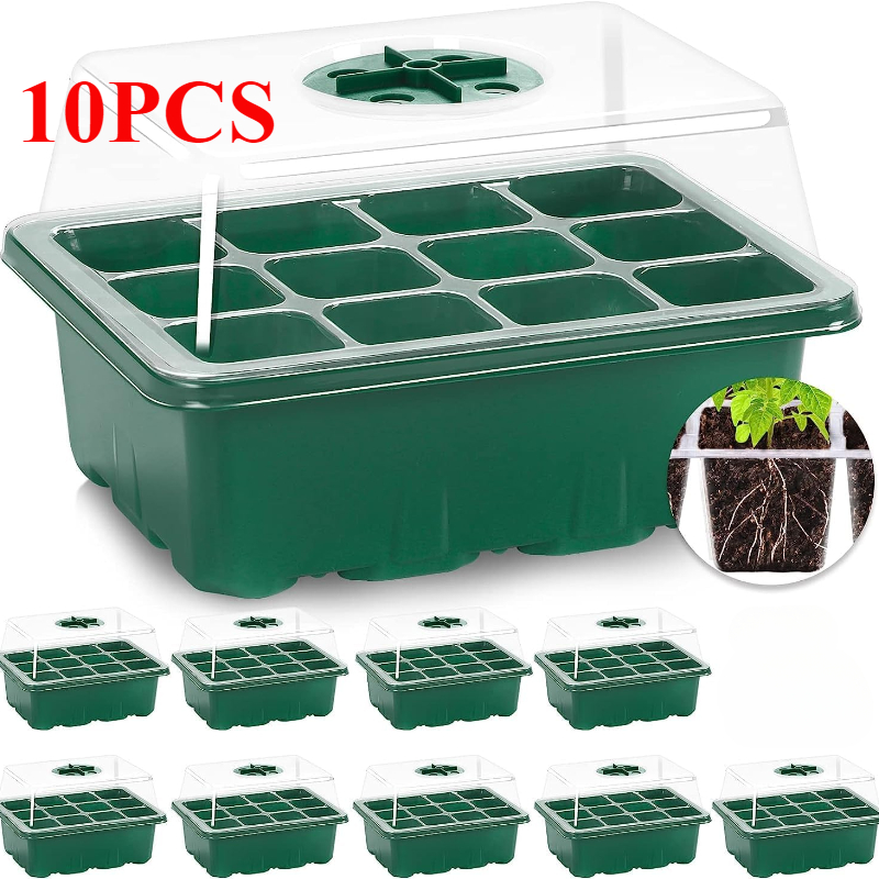 10 個の苗トレイ種子スターターキットミニプロパゲーター植物 - Propagation Tray Dome のレビューと価格