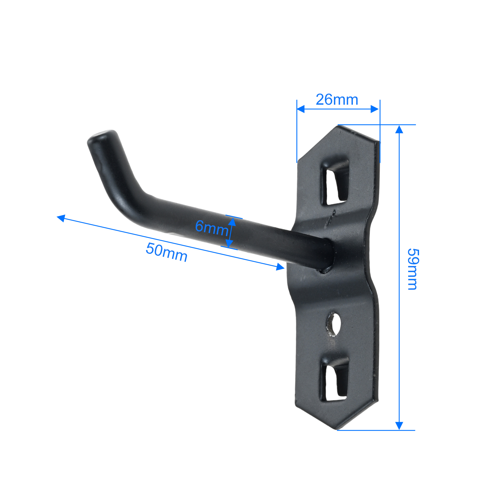 10個/セット 50mm ブラックホールボードフック スチー - Gardening Tools Shop のレビューと価格