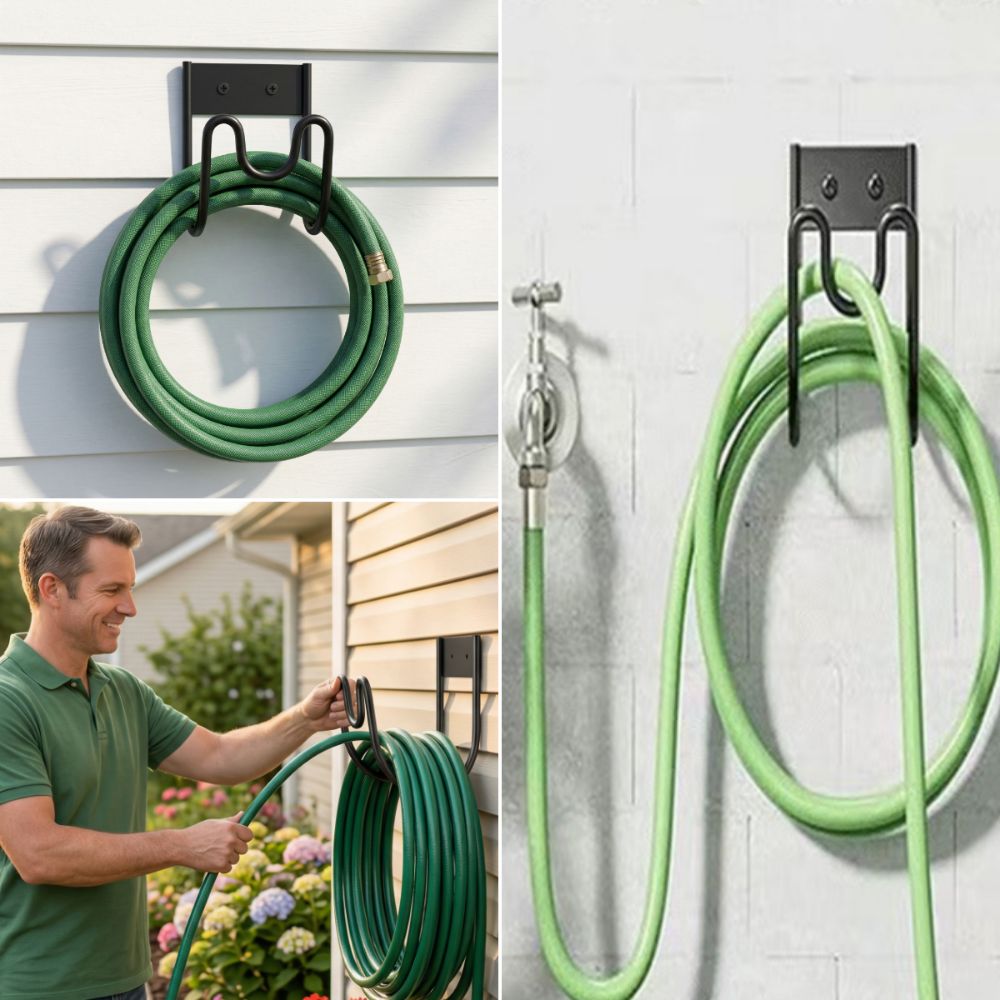 防錆ガーデンホースホルダー壁掛け式ヘビーデューティーウォータ - Gardena Hose Flex のレビューと価格