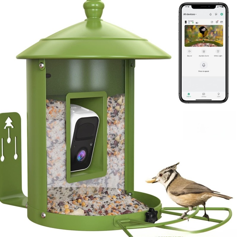 AI搭載のカメラ付き屋外用インテリジェントバードフィーダー、 - Gardening Tools Definition のレビューと価格