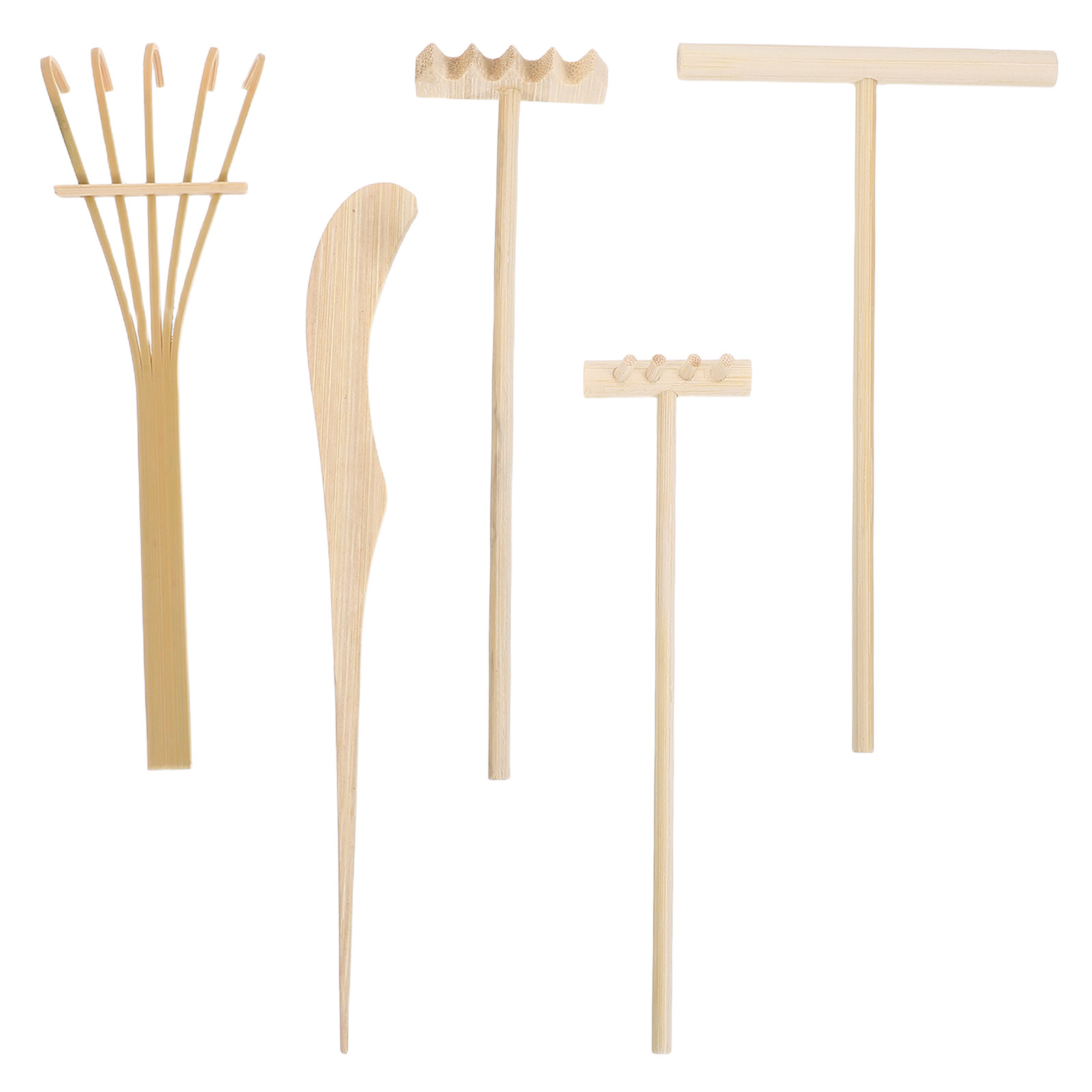 5個入りミニ竹製砂庭用熊手、禅画ペン、瞑想アートサンドボック - Gardening Tools Drawing のレビューと価格