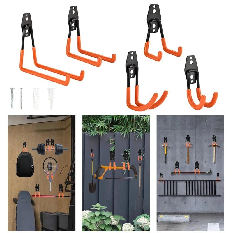 N$ ヘビーデューティー壁掛け鉄製フック ガレージオーガナイ - Gardening Tools Organizer のレビューと価格